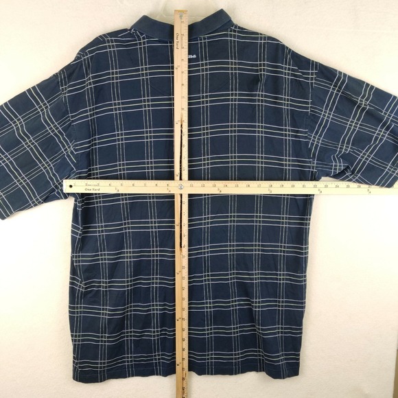 Bolle Men's Polo Shirt Golf Blue Plaid Size Large - Picture 8 of 10